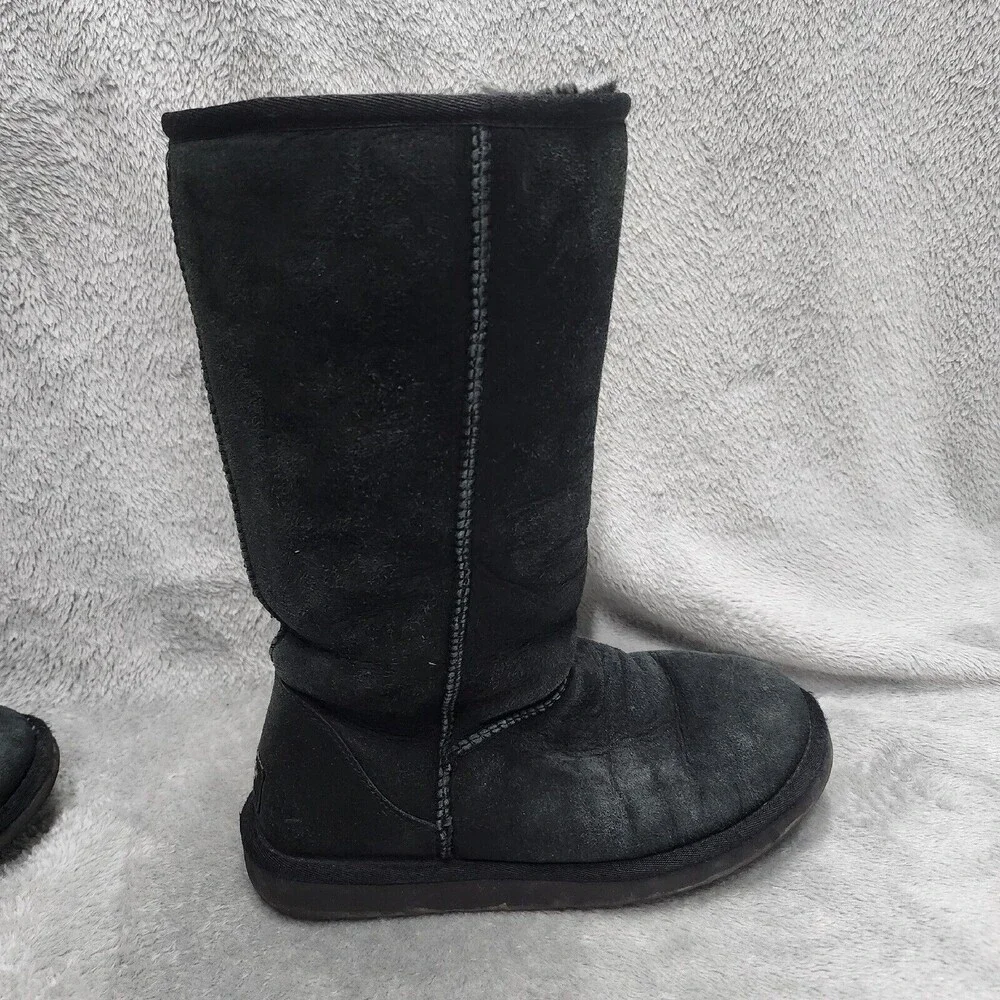 UGG #5815 Australia Classic Tall Black Suede Warm Winter Boots Women's Shoes 7
